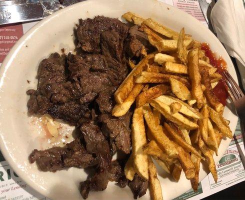 Steak tips with fries