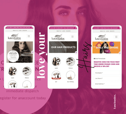 web design for beauty brand