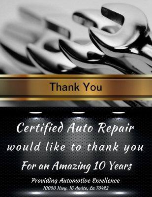 Certified Auto Repair