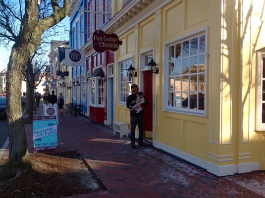 The new storefront....we like yellow!