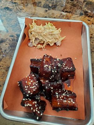 Korean pork Belly with coleslaw was delish!