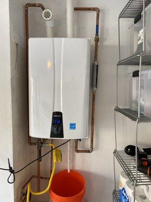 Navien tankless water heater. Endless hot water