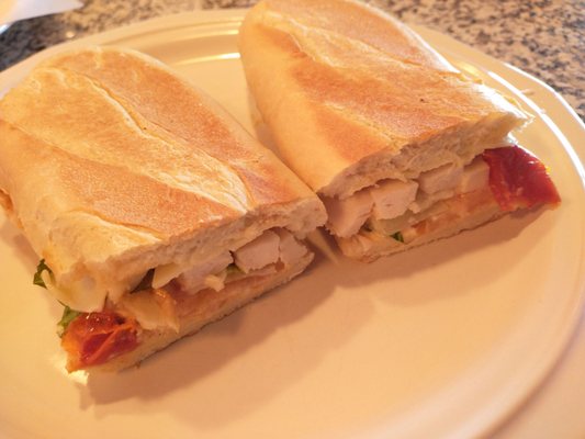 Chicken and sundried tomato panini