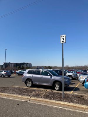 Love that the parking lot is numbered so you can easily locate your car after shopping!