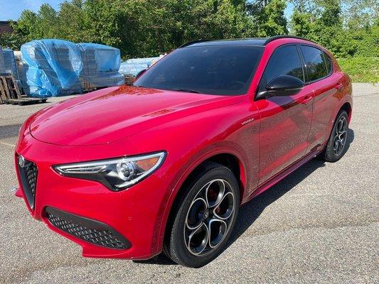 2022 Stelvio Alfa Romeo  *20% Side Windows  *35% Front Windshield (All film includes lifetime warranty) Find us on Instagram @YourTopShop_