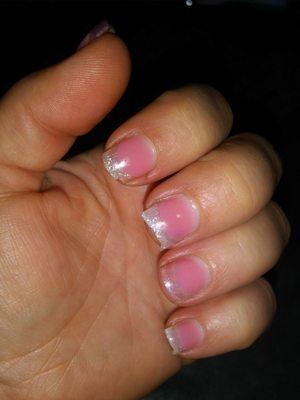 My nails after he grabbed me and cut my nails off