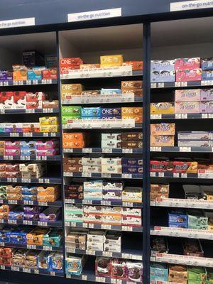 So many protein bar options. Heaven!