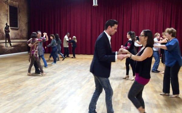 Reviewing what we learned in last week's Salsa class with Brian Fortuna!