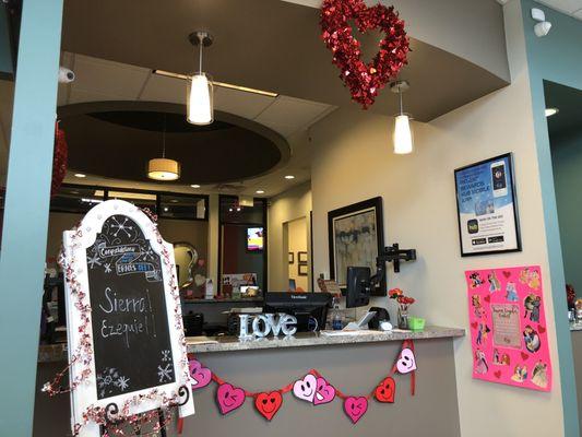 Show Us Some Love At Our Front Desk