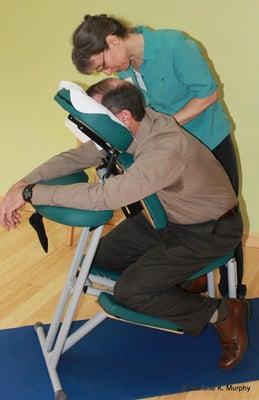 We provide chair massage for off-site events (corporate, charitable, celebratory events etc)