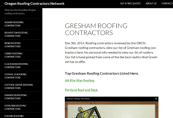 Oregon Roofing Contractors Network