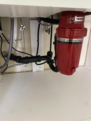 New garbage disposal install and new P-trap