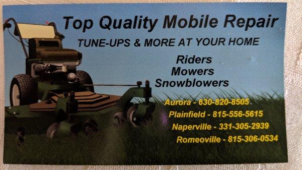 Top Quality Mobile Mower & Snowblower Repair