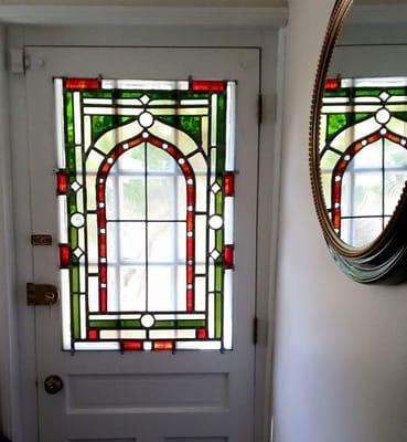 back door stained glass