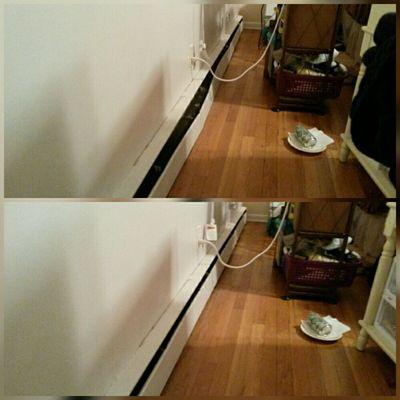 Before and after heater base