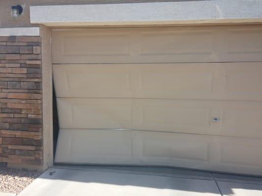 The old damaged door we had replaced.