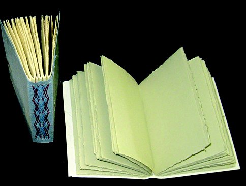 Sylvia Godsey's journals made from hand-made paper.