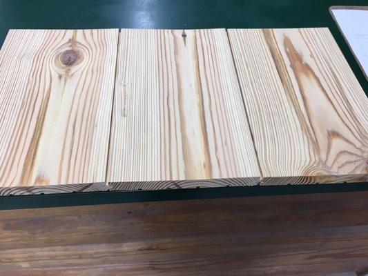 Shiplap siding with heart content and sapwood