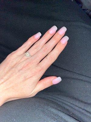 Pink and white ombré