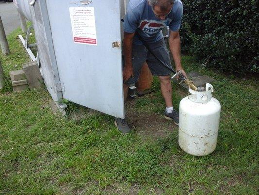 At Alexanders Automotive & Towing in Clemmons NC  we refill propane tanks for RV's to gas grill propane refills.