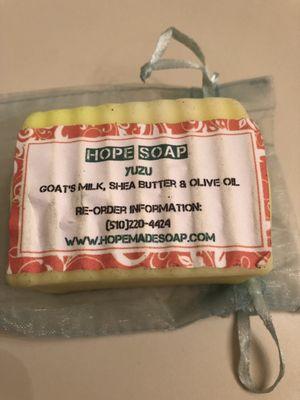 I know it's not a great picture lol, it's cuss I threw it in my purse will all my other junk. But it really is amazing soap!