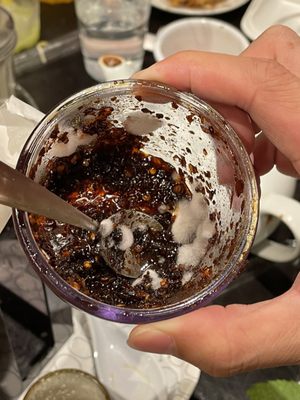 mold in chili oil