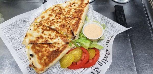 Bacon Cheeseburger Quesadilla