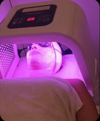 Led therapy for collagen boost and clear skin