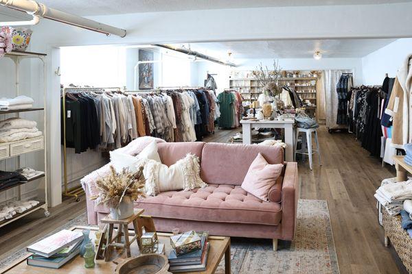 The Bolt Ranch Store has a women's boutique filled with dresses, outerwear, loungewear, books, home goods and more.