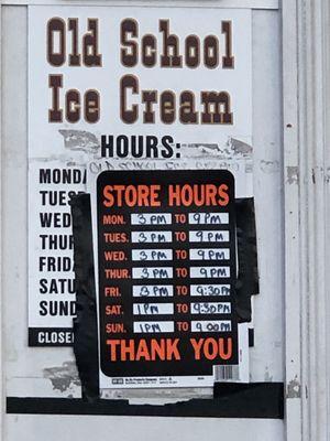 Regular store hours