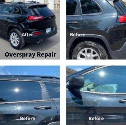 Overspray removal