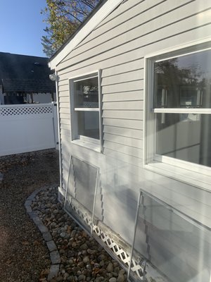 The windows after cleaning.