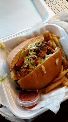 Torta al pastor. And who would have thought a Mexican place had such great fries?