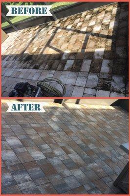 Pavers cleaned and restored back to new conditions for my customer