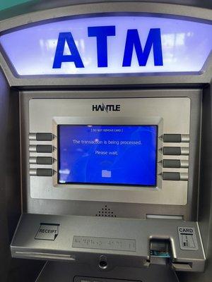 They have ATM in restaurant, but it doesn't work. Bad experience