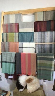 Alpaca fiber blankets and throws