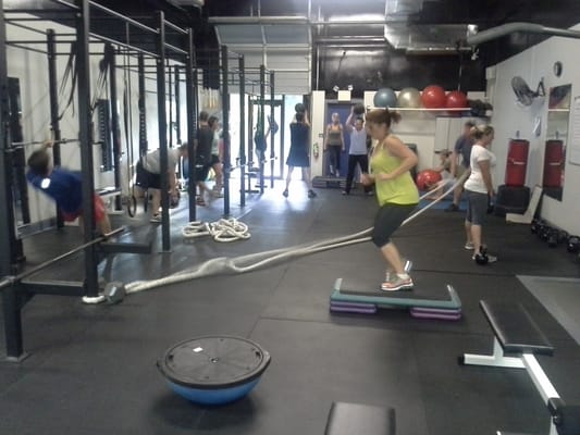 Action shot of a FITT class.