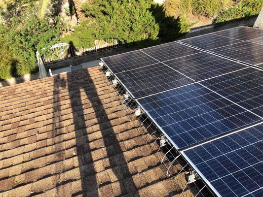 Solar panel cleaning