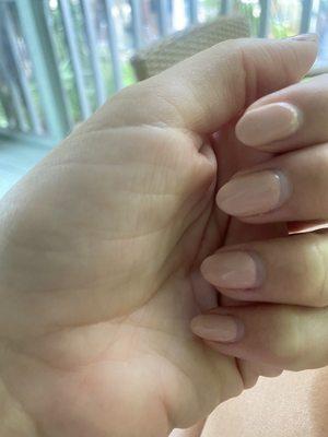 I asked for a brown nude and they painted my nails light pink. Still a nice color but not what I wanted and asked for, for $100. :/