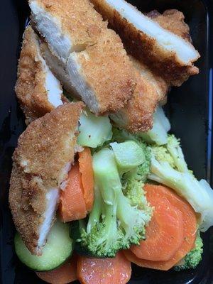 Chicken cutlet & mixed vegetables