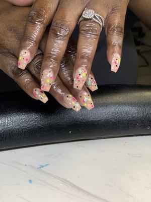 Dip System on Natural Nails with Designs