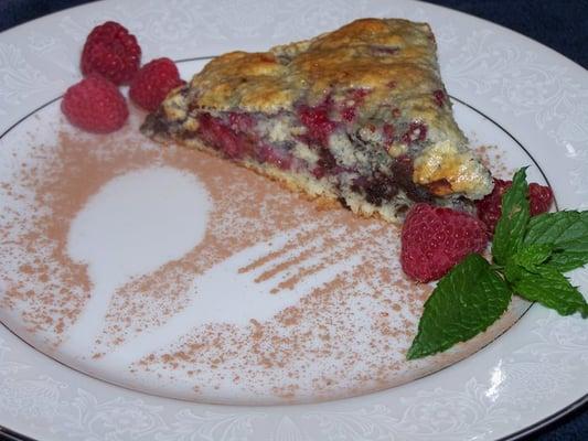 Dark chocolate raspberry scones