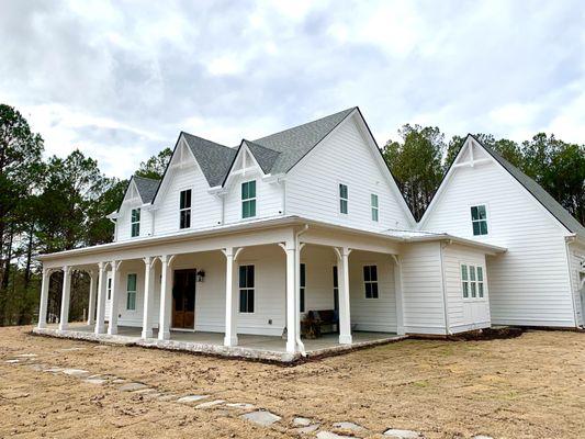 Our newly built custom farmhouse in Moreland, GA