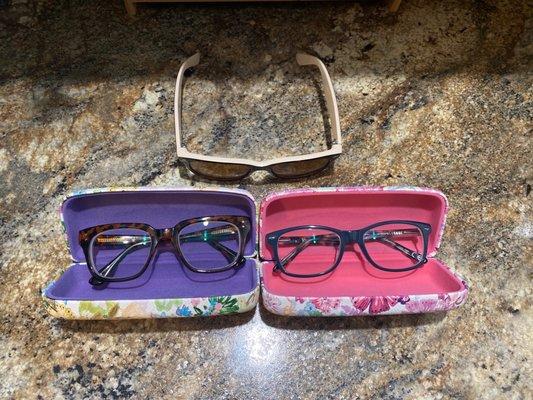 Glasses and eye glass cases