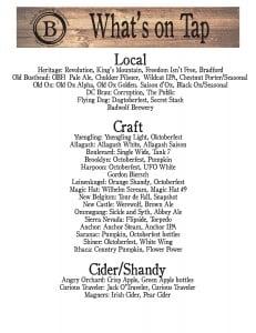 Brewery/Beer List for the 2014 Festival