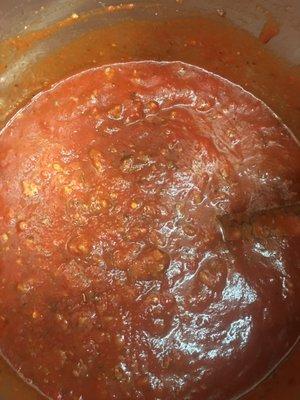 Homemade meat sauce