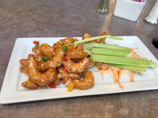 Bang bang shrimp was not bad but the celery sticks were filthy and ugly a real turn off