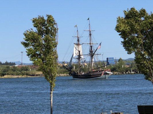 Lady Washington sailing by.