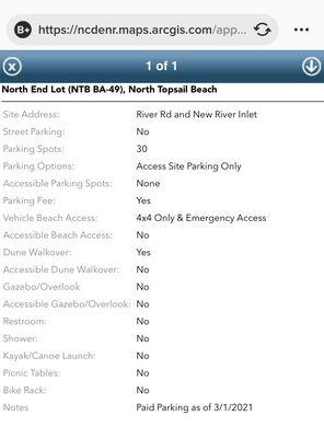 Info on Beach Access from Town Website