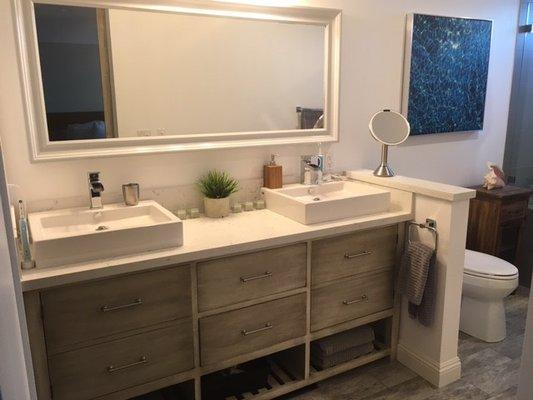 Master bath vanity